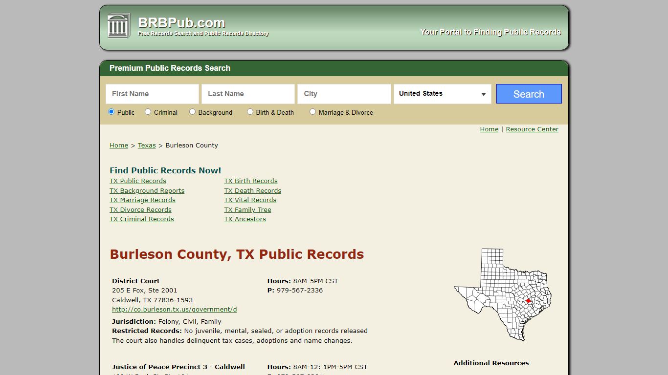 Burleson County Public Records | Search Texas Government ...